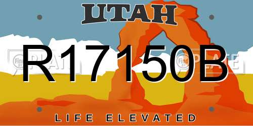 R17150B Utah License Plate