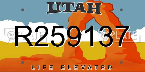 R259137 Utah License Plate
