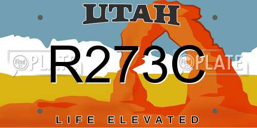 R273C Utah License Plate