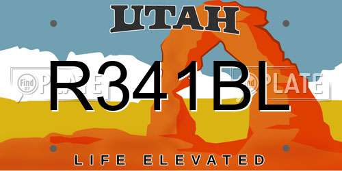 R341BL Utah License Plate