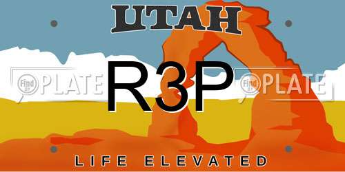 R3P Utah License Plate