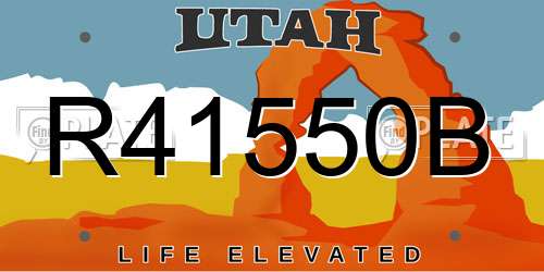 R41550B Utah License Plate