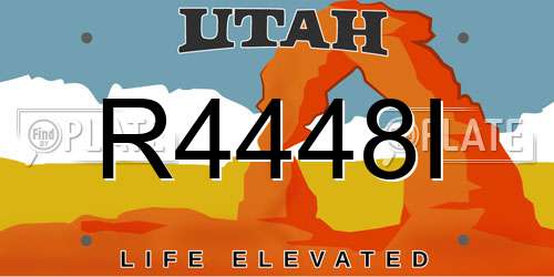 R4448I Utah License Plate