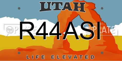 R44ASI Utah License Plate