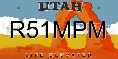 R51MPM Utah License Plate