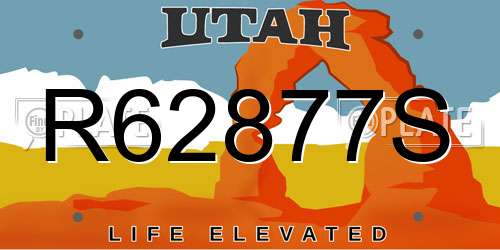 R62877S Utah License Plate