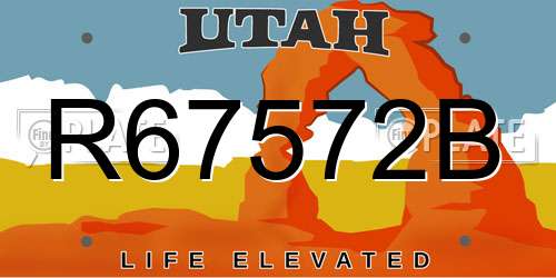 R67572B Utah License Plate