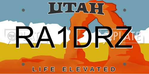 RA1DRZ Utah License Plate
