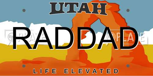RADDAD Utah License Plate