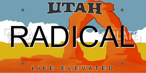 RADICAL Utah License Plate