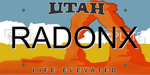 RADONX Utah License Plate