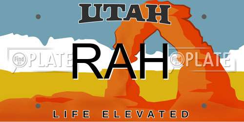 RAH Utah License Plate