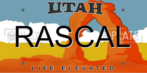 RASCAL Utah License Plate