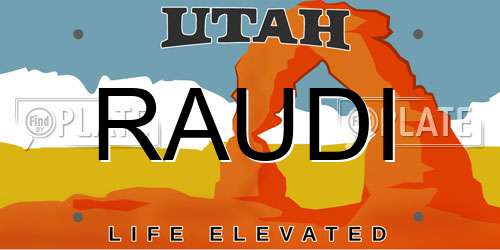 RAUDI Utah License Plate