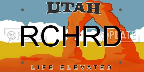 RCHRD Utah License Plate
