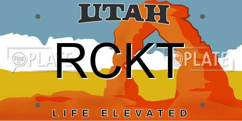 RCKT Utah License Plate