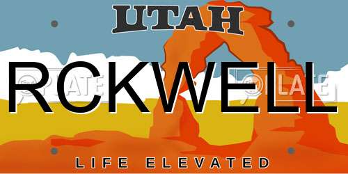 RCKWELL Utah License Plate