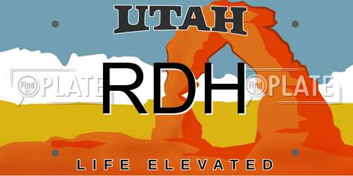 RDH Utah License Plate