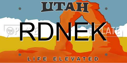 RDNEK Utah License Plate
