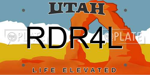RDR4L Utah License Plate