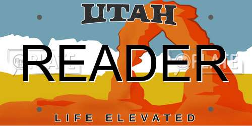 READER Utah License Plate