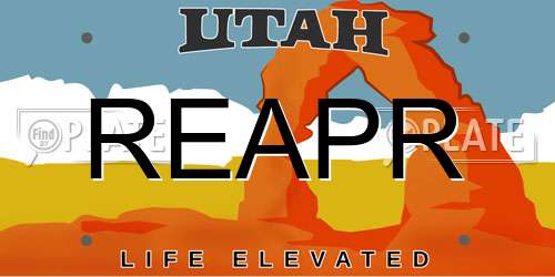 REAPR Utah License Plate
