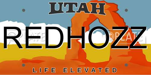 REDHOZZ Utah License Plate