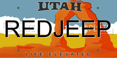 REDJEEP Utah License Plate
