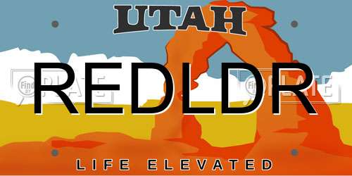 REDLDR Utah License Plate