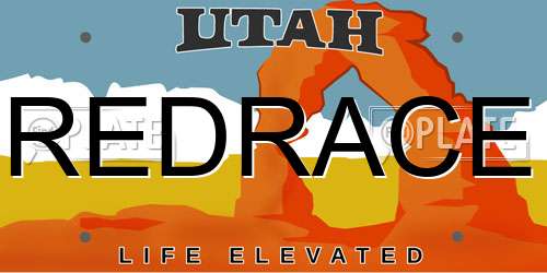 REDRACE Utah License Plate