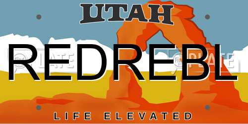 REDREBL Utah License Plate