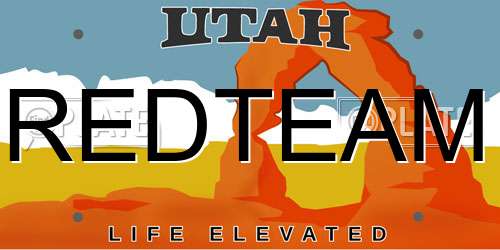 REDTEAM Utah License Plate