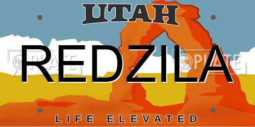 REDZILA Utah License Plate