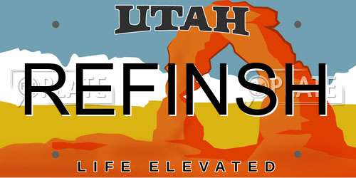 REFINSH Utah License Plate