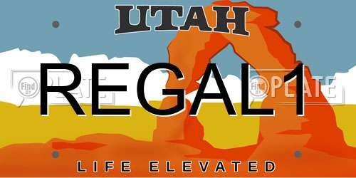 REGAL1 Utah License Plate