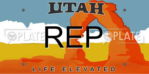 REP Utah License Plate