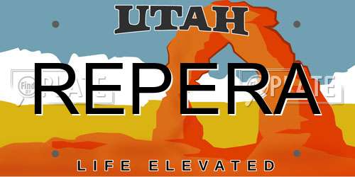 REPERA Utah License Plate