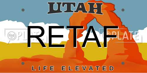 RETAF Utah License Plate