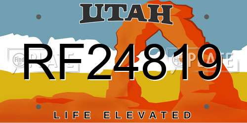 RF24819 Utah License Plate