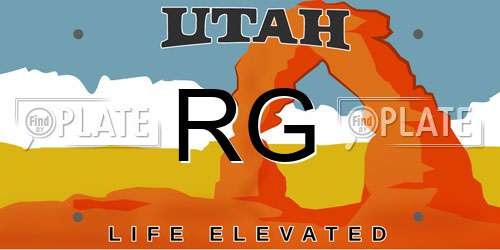 RG Utah License Plate