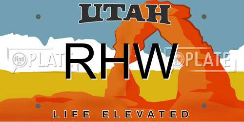 RHW Utah License Plate