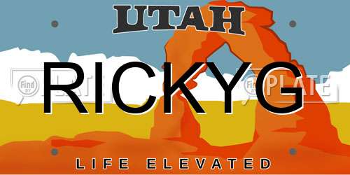 RICKYG Utah License Plate