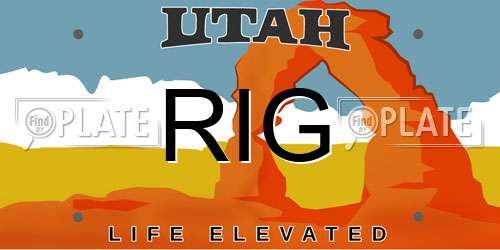 RIG Utah License Plate