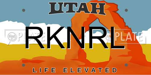 RKNRL Utah License Plate