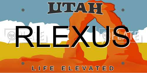 RLEXUS Utah License Plate