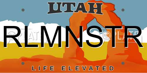 RLMNSTR Utah License Plate