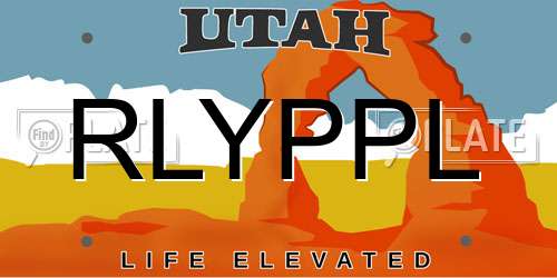 RLYPPL Utah License Plate