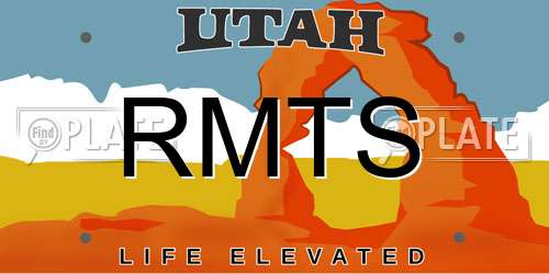 RMTS Utah License Plate
