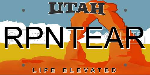 RPNTEAR Utah License Plate