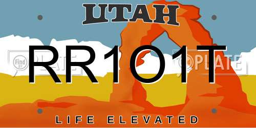 RR1O1T Utah License Plate